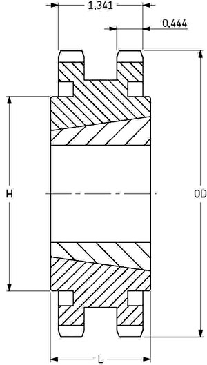 Звездочка PHS 80-2TB60
